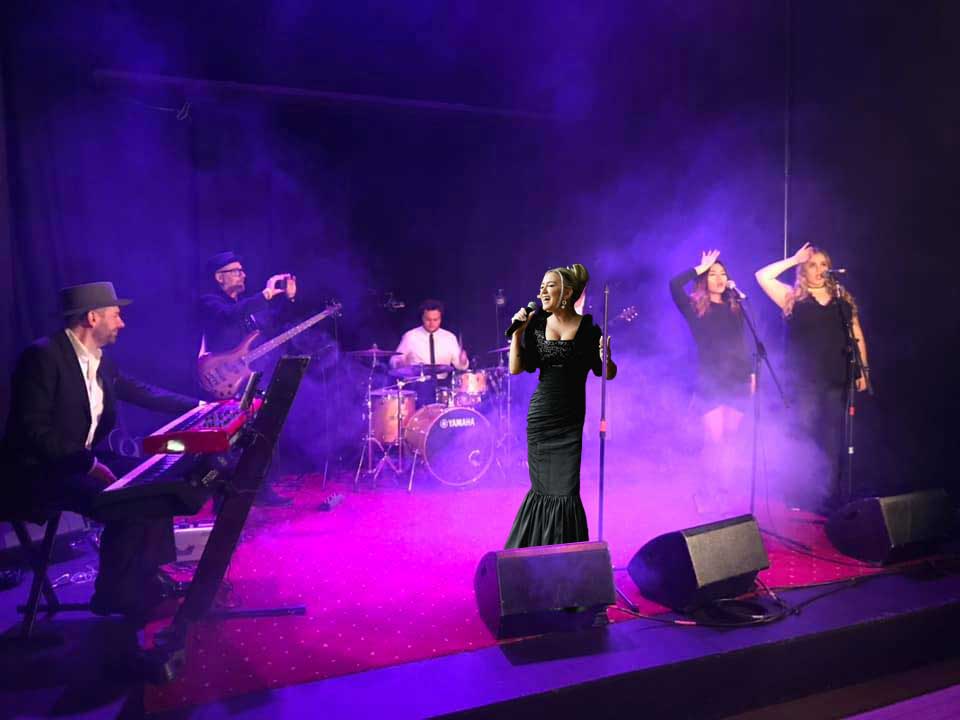 The band live on stage