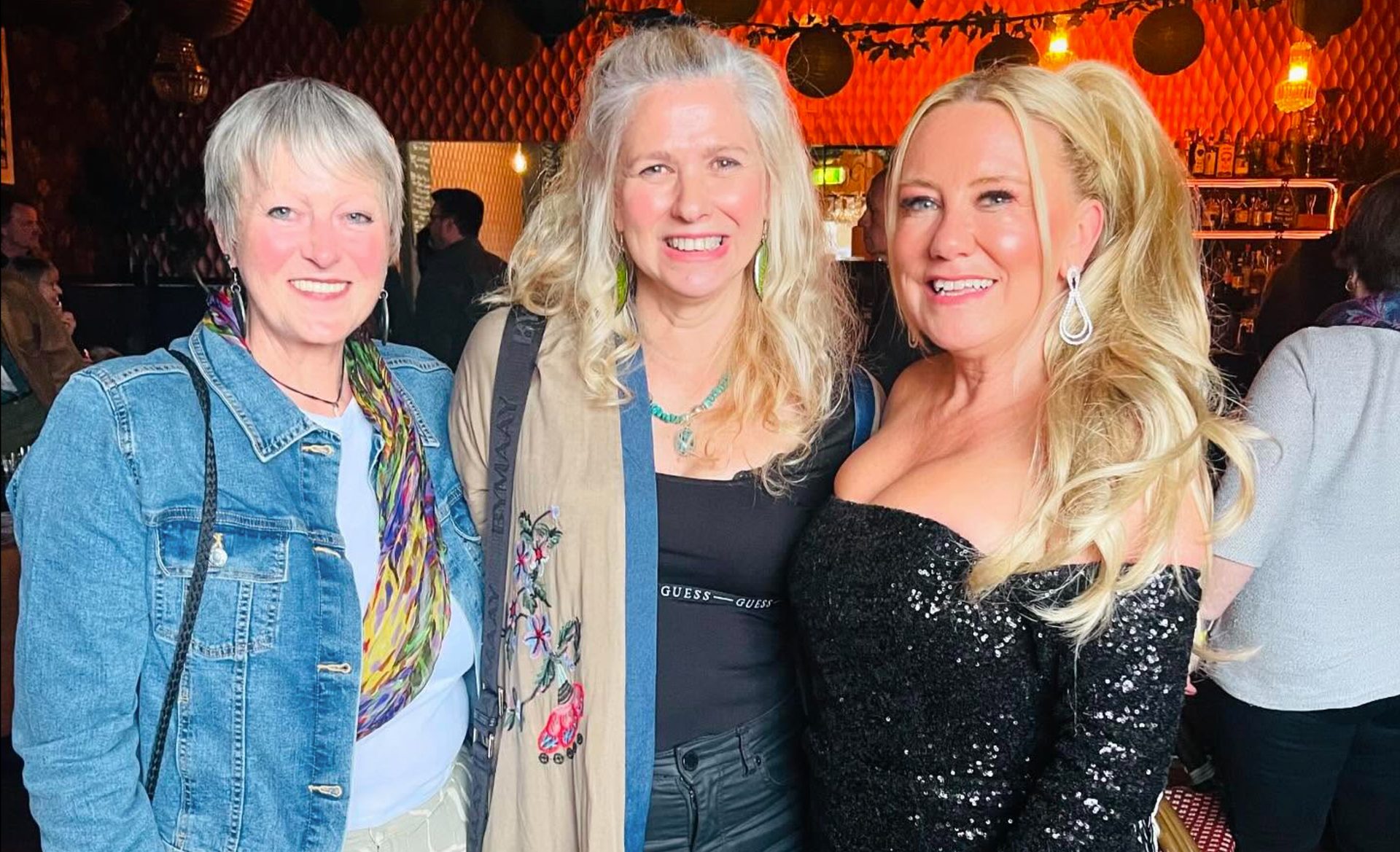 Michelle performing to a packed crowd