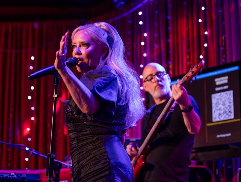Michelle Morrison with the bass player