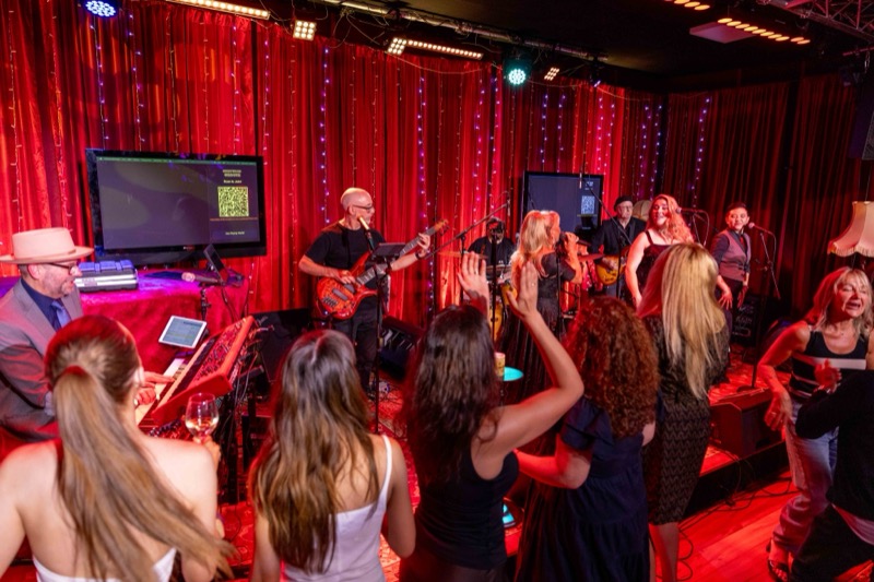 A packed dance floor during the show